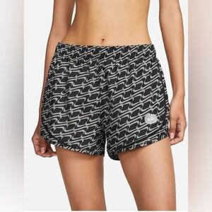 Nike Dri-FIT Tempo Printed Running Shorts Black and Grey Size: XS